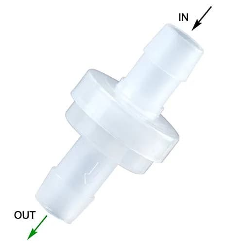 PAGOW 8mm PVDF One-Way Check Valve 4-Pack | Medical Grade Material for Fuel Gas Liquid Air thumbnail 3