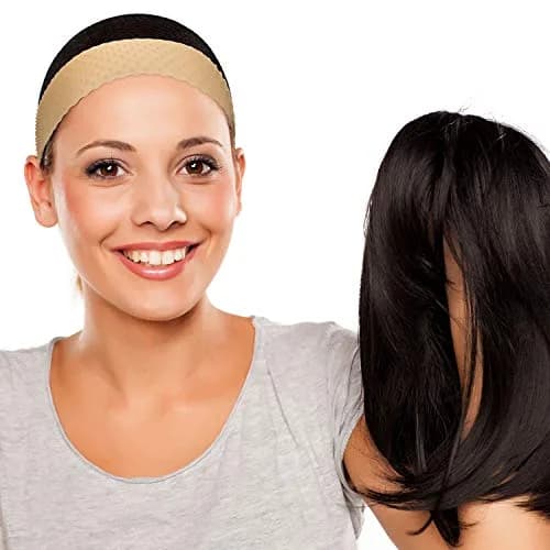 WILLBOND Silicone Wig Grip Band No Slip Elastic, M; Light Brown | Secure & Comfortable Wig Hold thumbnail 4