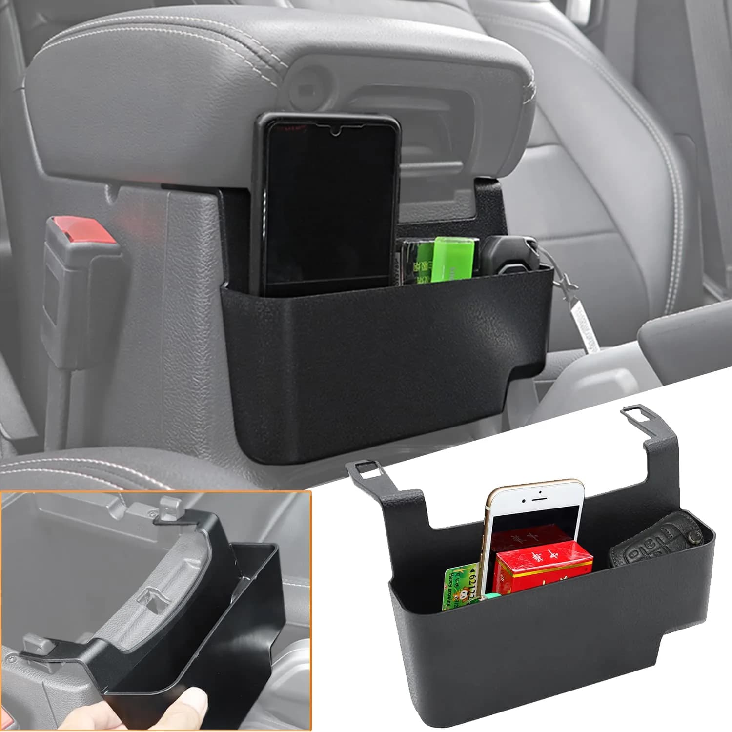 YOCTM Black Caddy for Jeep Wrangler JL JT 2018-2025 | Extends Storage Space - main product image