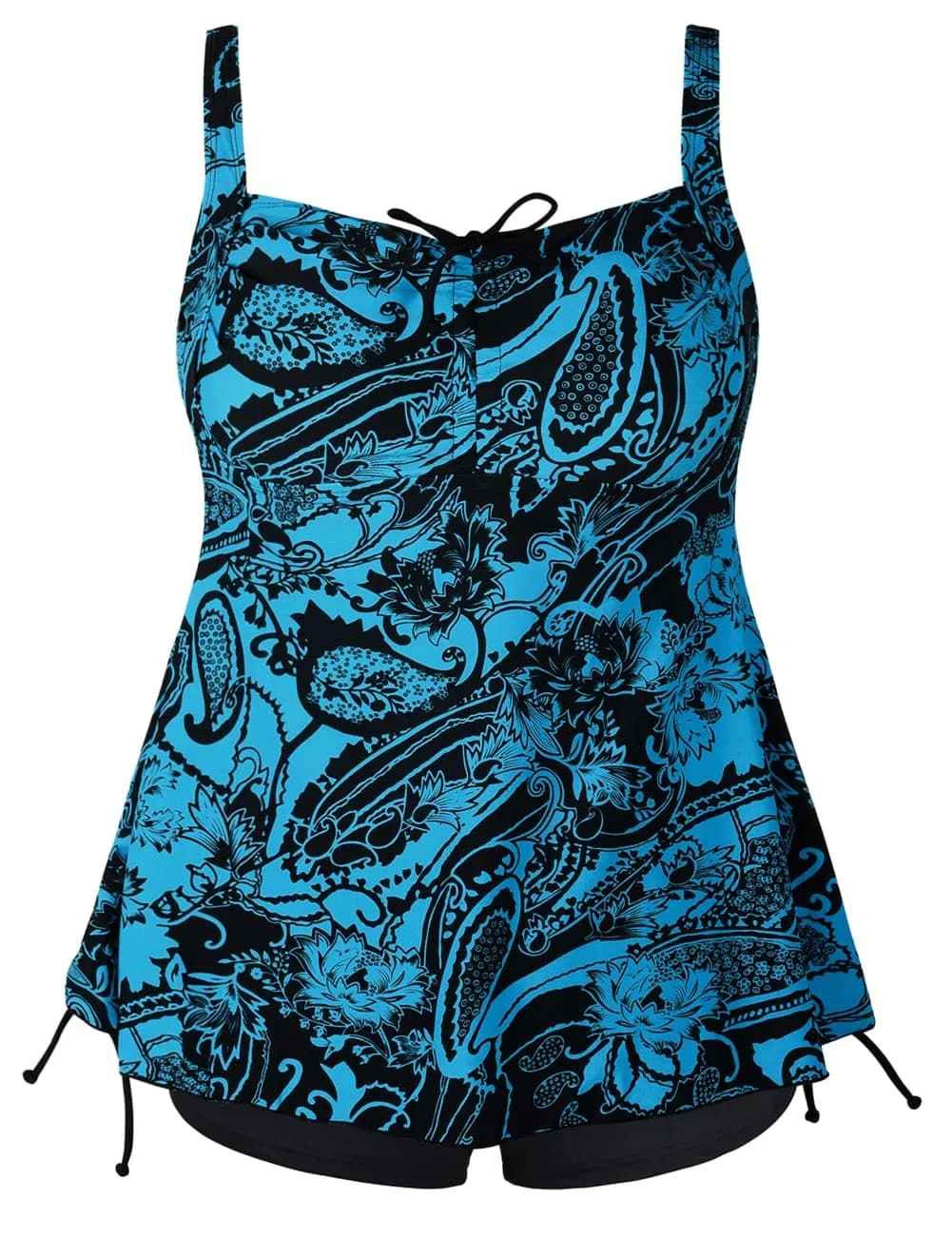 Septangle Slimming Swimsuits for Women Tummy Control High Waisted Ruched Vintage Bathing Suit Blue US12 | Flattering Fit & Comfort