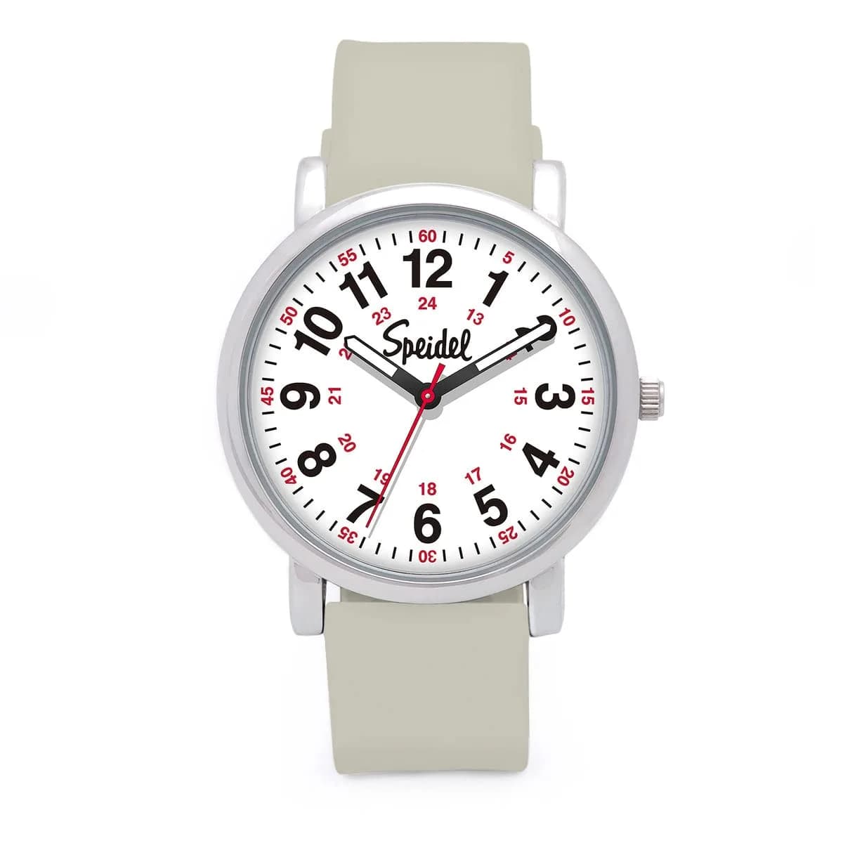 Speidel Original Scrub Watch™ for Nurses, Waterproof 38mm, Light Gray | Large Dial & Second Hand