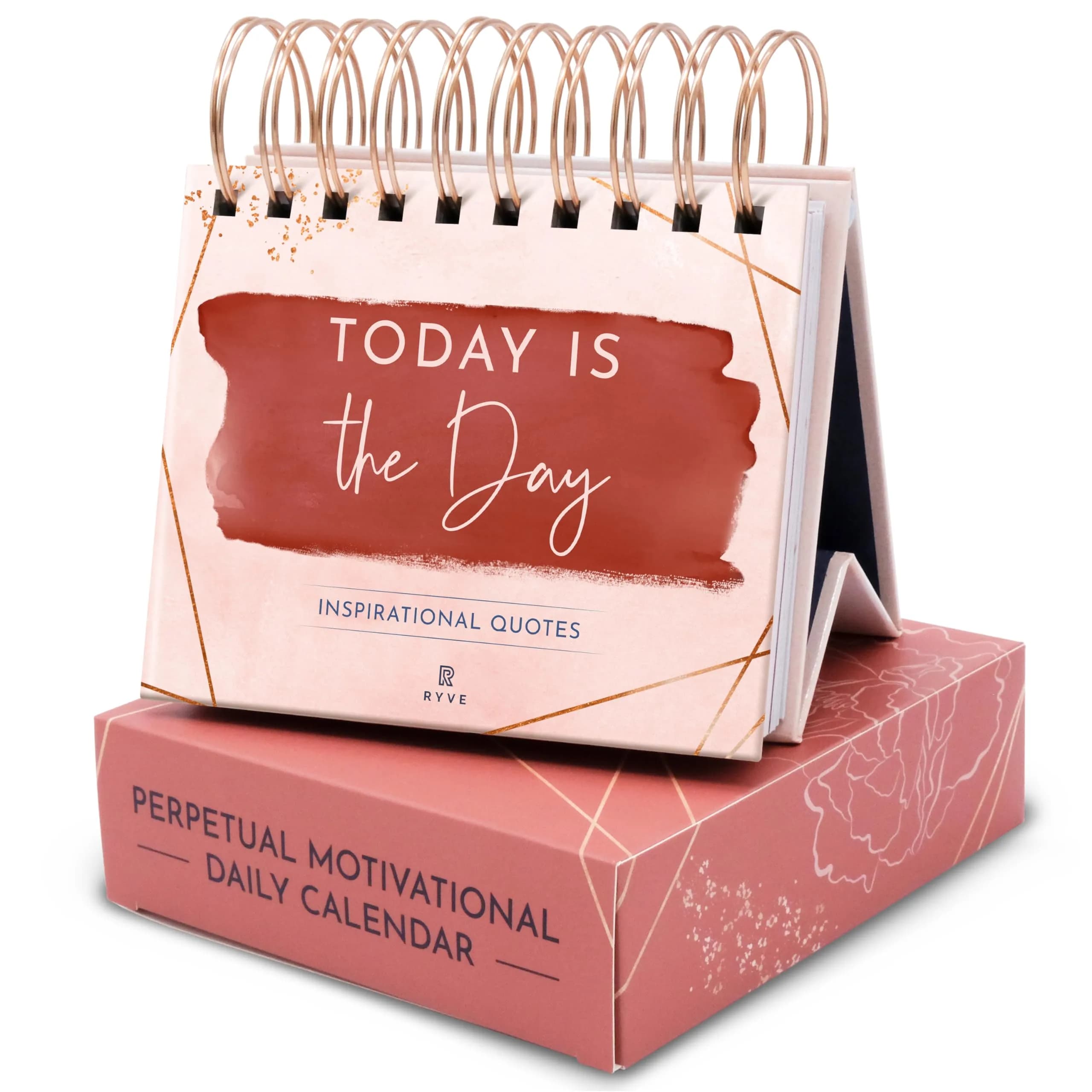 RYVE Positive Affirmations Calendar, Quotes & Reflections, Daily Desk Calendar | Motivational Desk Decor (70-120 chars) - main product image