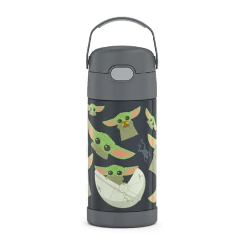 THERMOS FUNTAINER Water Bottle with Straw, 12oz (355ml) Mandalorian | Keeps Drinks Cold Up to 12 Hours thumbnail 1