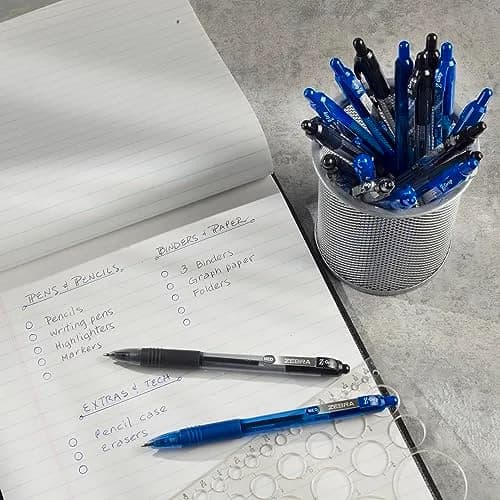 Zebra Pen Z-Grip Retractable Ballpoint Pens, Black/Blue Ink, 0.7mm, 30-Pack | Smooth Writing for Students & Professionals thumbnail 4