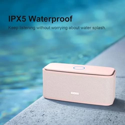 DOSS SoundBox Touch Portable Wireless Bluetooth Speaker - 12W HD Sound, 20H Playtime, Light Pink | IPX5 Water-Resistant thumbnail 4