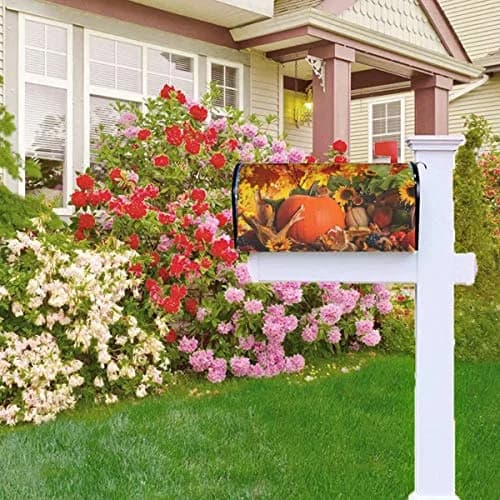 Mantaiyuan Autumn Fall Harvest Mailbox Cover Trees Leaves 21x18 in | Weatherproof Garden Decor thumbnail 6