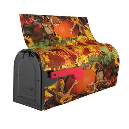 Mantaiyuan Autumn Fall Harvest Mailbox Cover Trees Leaves 21x18 in | Weatherproof Garden Decor thumbnail 2