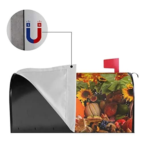 Mantaiyuan Autumn Fall Harvest Mailbox Cover Trees Leaves 21x18 in | Weatherproof Garden Decor thumbnail 3
