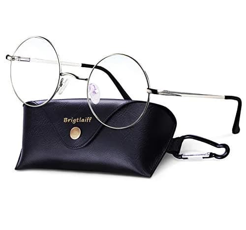 Brigtlaiff Blue Light Blocking Glasses for Men Women | 95% Blue Light Filter, Unisex Style, Silver Frame thumbnail 1