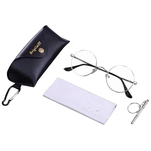 Brigtlaiff Blue Light Blocking Glasses for Men Women | 95% Blue Light Filter, Unisex Style, Silver Frame thumbnail 6