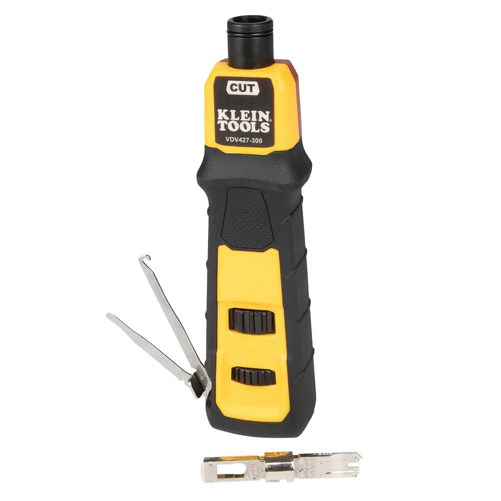 Klein Tools VDV427-300 Impact Punchdown Tool with 66/110 Blade | Precise CAT Cable Connections — Multi