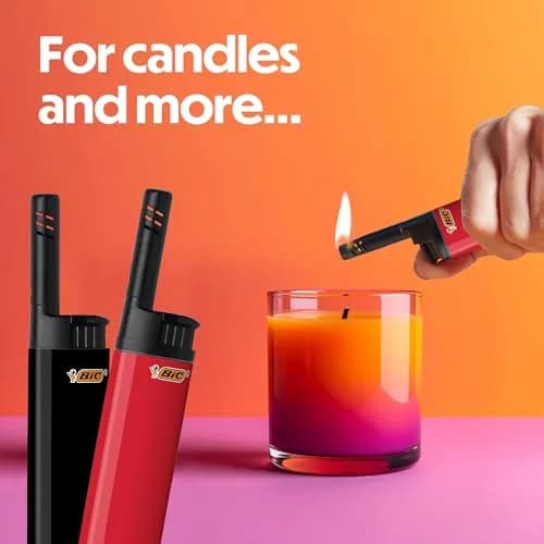 BIC EZ Reach Candle Lighter 6 Count Pack | Child-Resistant, Assorted Colors, 1.45-inch Wand for Candles & Grills thumbnail 6