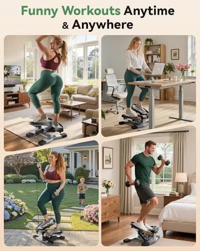 Sportsroyals Twist Stepper with Resistance Bands | 660LBS Capacity, Quiet, Durable thumbnail 8