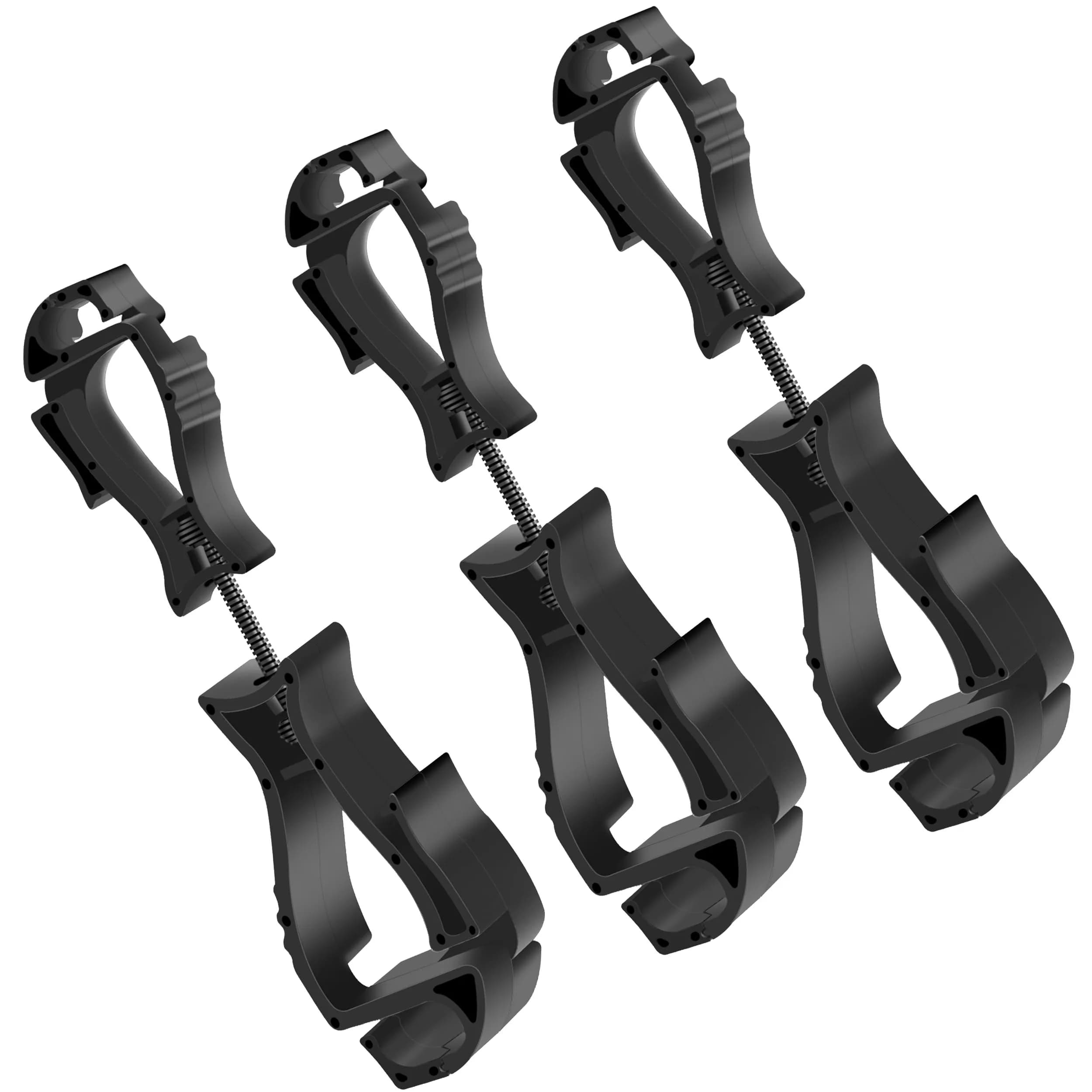 NANHONG Glove Clips 3-Pack Heavy Duty Work Glove Holders with Interlock Belt Clip | Red - main product image