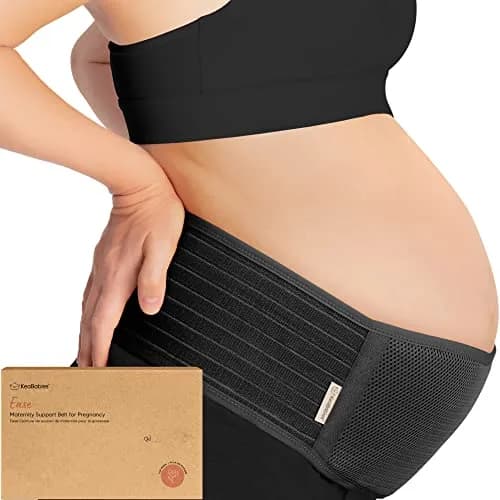 KeaBabies Pregnancy Belly Band M/L Black | 360° Ergonomic Support for Lower Back Pain & Pelvic Stability thumbnail 1