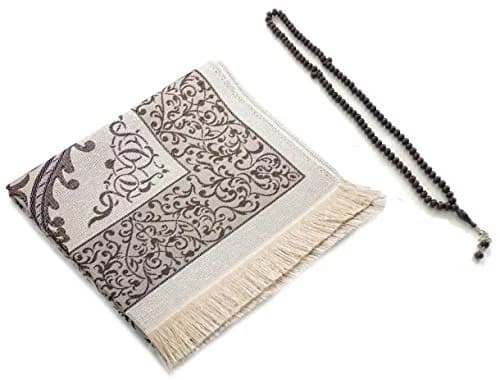 BAYKUL Muslim Prayer Rug Ottoman Design 115cm x 68cm | Handmade Turkish Velvet Prayer Mat for Men & Women thumbnail 2