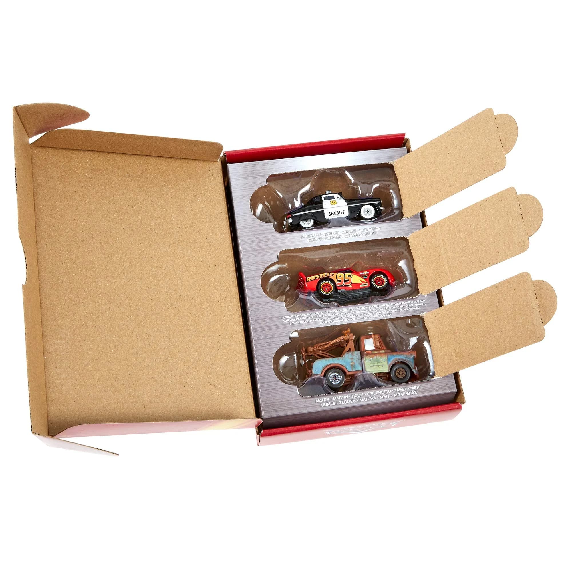 Mattel Disney Pixar Cars Radiator Springs 3-Pack Die-cast Toy Cars & Trucks with Lightning McQueen, Mater & Sheriff | Authentic USA Import - view 8