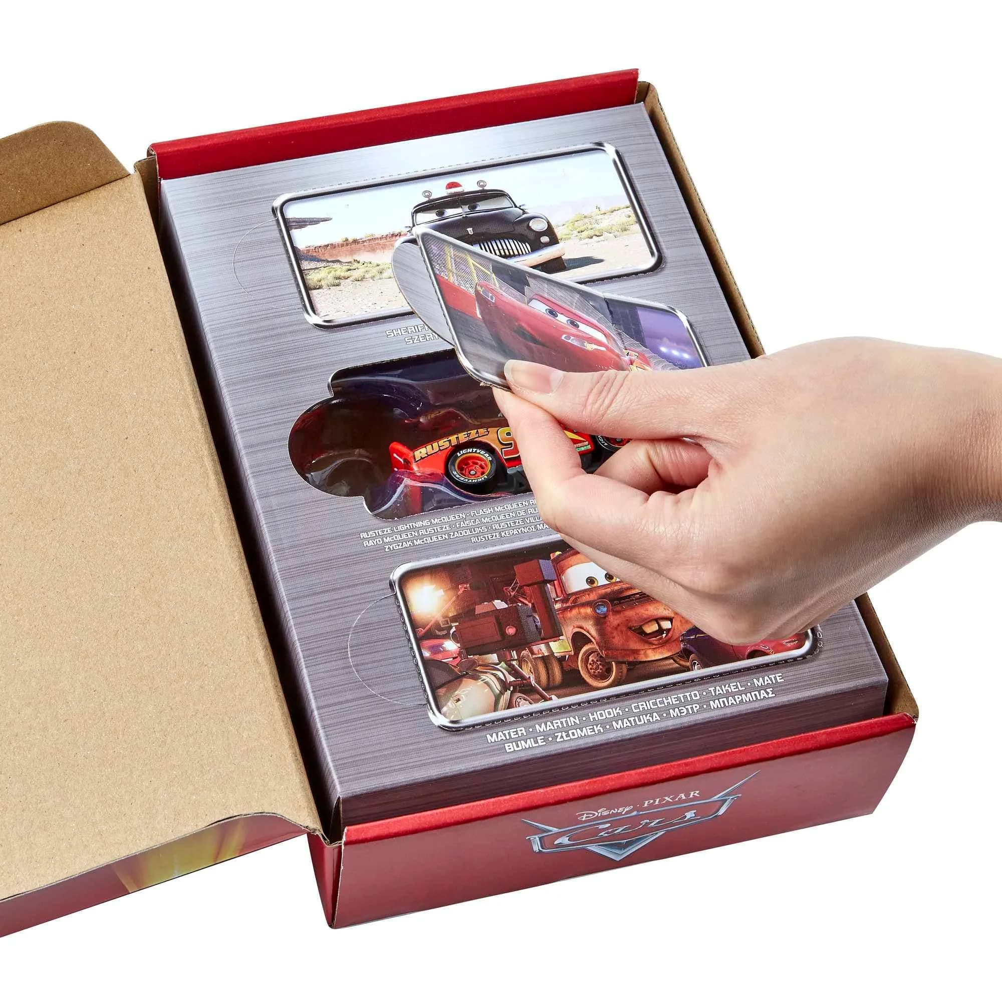 Mattel Disney Pixar Cars Radiator Springs 3-Pack Die-cast Toy Cars & Trucks with Lightning McQueen, Mater & Sheriff | Authentic USA Import - view 3