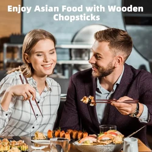 Antner Hardwood Chopsticks Japanese Style 22.8 cm (9 inches) | Natural Wood with Gift Box thumbnail 6