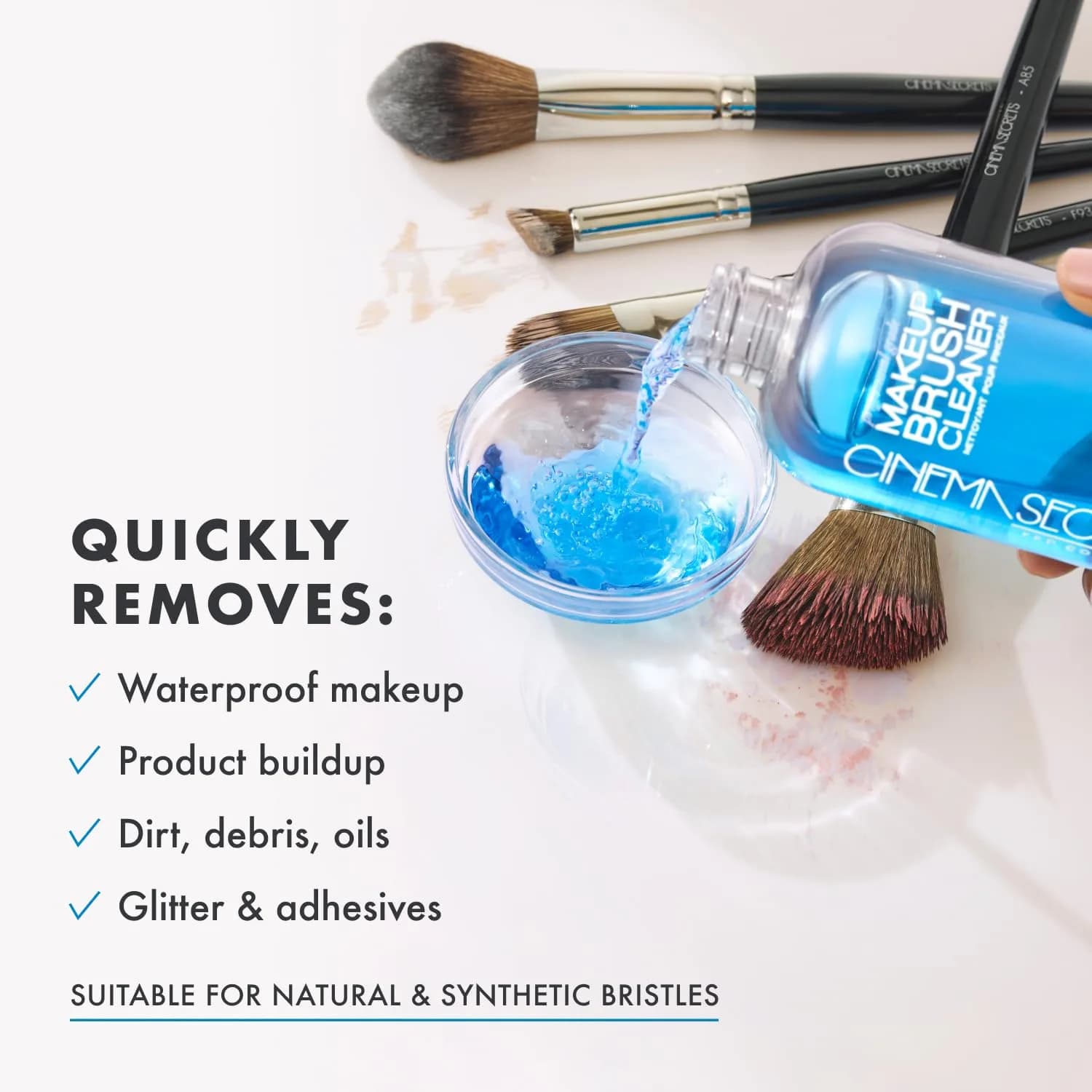 Cinema Secrets Original Makeup Brush Cleaner Spray 177ml (6 fl oz) | Professional Rinse-Free Formula - view 4