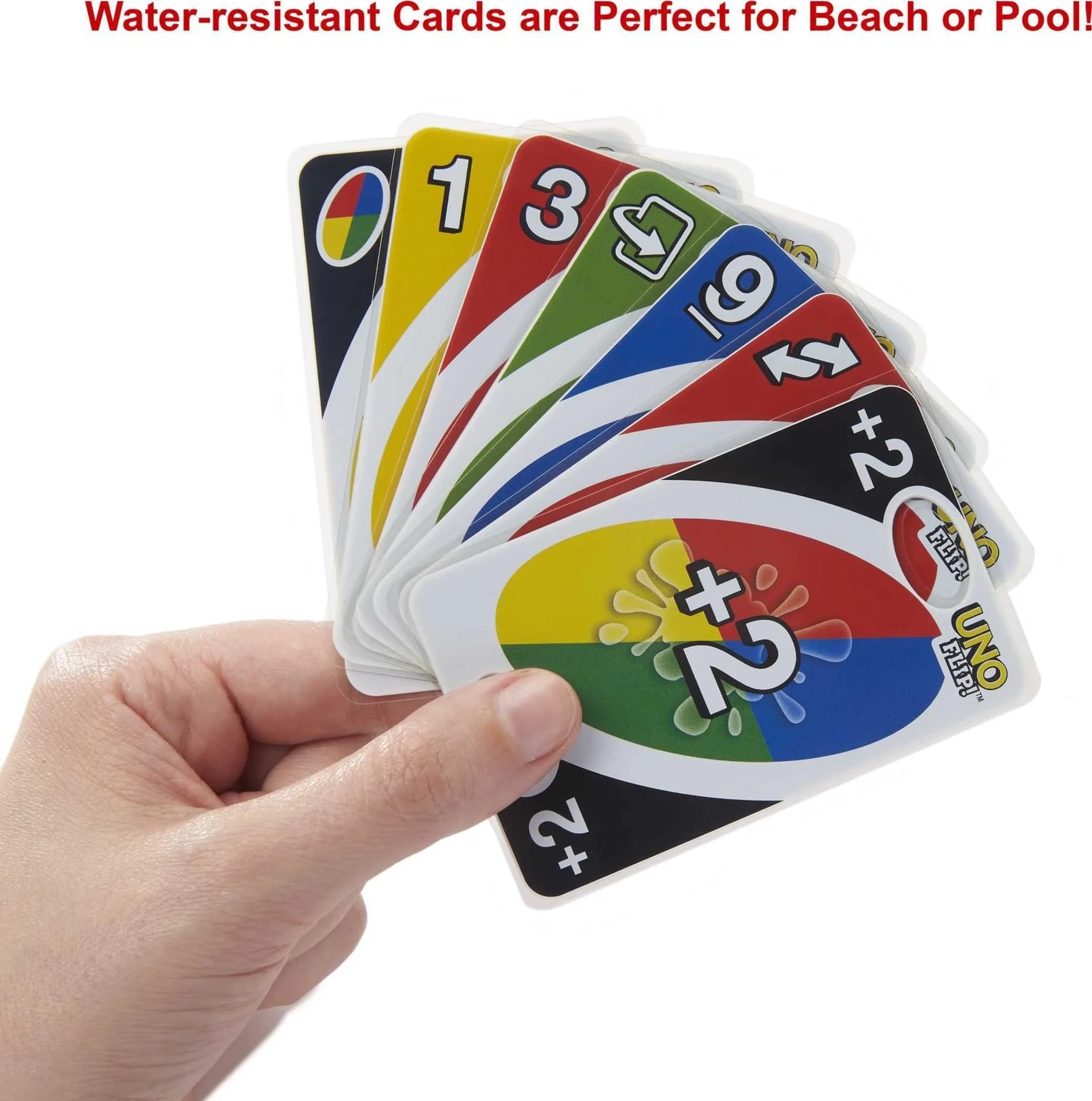 Mattel Games UNO Flip! Splash Card Game with Water-Resistant Cards (2-Pack) - view 5