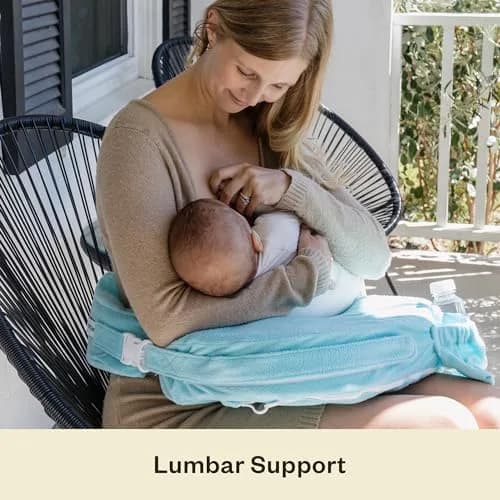 My Brest Friend Nursing Pillow - Deluxe - Aqua | Supportive, Durable & Eco-Friendly for Breastfeeding thumbnail 4