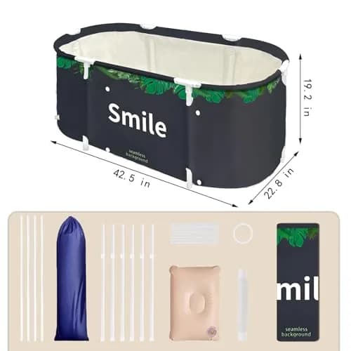 BDL Portable Foldable Soaking Bathtub for Small Spaces | Thermal & Environmentally Friendly, Easy to Store & Use thumbnail 4