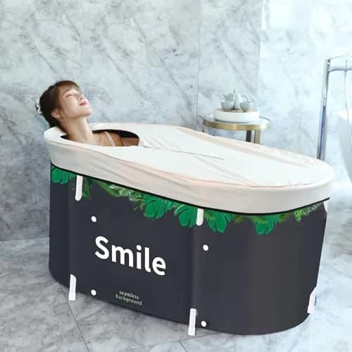 BDL Portable Foldable Soaking Bathtub for Small Spaces | Thermal & Environmentally Friendly, Easy to Store & Use thumbnail 2