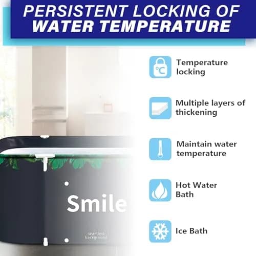 BDL Portable Foldable Soaking Bathtub for Small Spaces | Thermal & Environmentally Friendly, Easy to Store & Use thumbnail 3