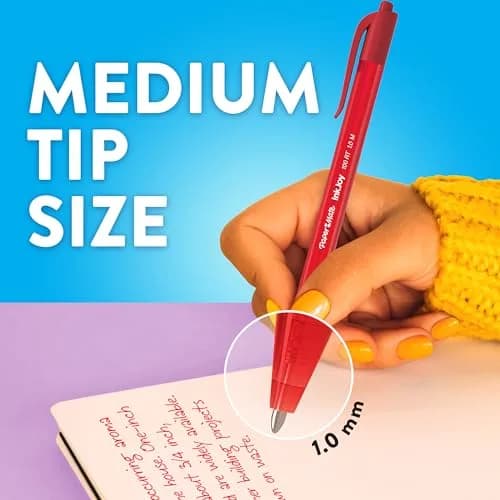 Paper Mate InkJoy 100RT Retractable Ballpoint Pens, Medium Point, Black, Box of 12 | Smooth Ink & Reliable Lines thumbnail 6