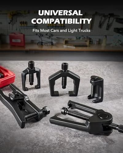 Orion Motor Tech Ball Joint Separator, Tie Rod End Tool Set, Pitman Arm Puller | Heavy-Duty Alloy, 5 Tools, Portable ABS Case thumbnail 4