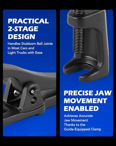 Orion Motor Tech Ball Joint Separator, Tie Rod End Tool Set, Pitman Arm Puller | Heavy-Duty Alloy, 5 Tools, Portable ABS Case thumbnail 7