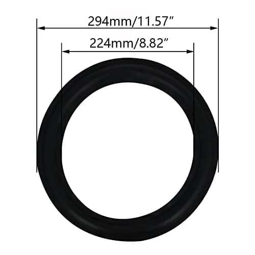 Fielect 12 Inch Speaker Rubber Edge Surround Rings | Durable DIY Replacement for Speaker Repair thumbnail 2