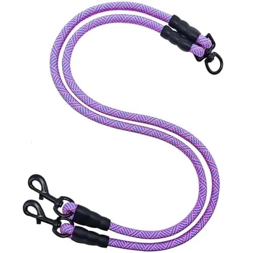 Mycicy Double Dog Leash Coupler 0.8cm (1/3") x 84cm (33") | Tangle-Free Dual Dog Lead for 4.5-16kg Dogs thumbnail 1