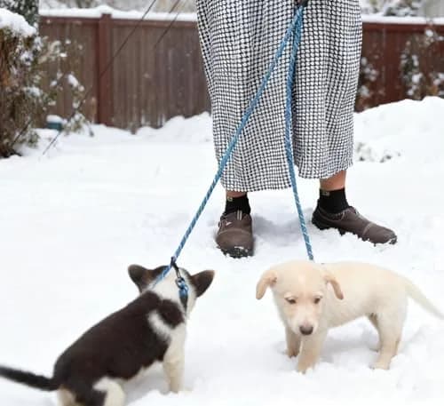 Mycicy Double Dog Leash Coupler 0.8cm (1/3") x 84cm (33") | Tangle-Free Dual Dog Lead for 4.5-16kg Dogs thumbnail 7