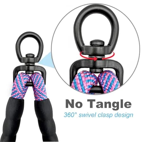 Mycicy Double Dog Leash Coupler 0.8cm (1/3") x 84cm (33") | Tangle-Free Dual Dog Lead for 4.5-16kg Dogs thumbnail 3