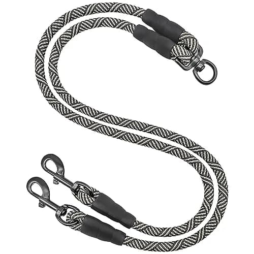 Mycicy Double Dog Leash Coupler 1/3" (0.84cm) x 33" (83.82cm) | Tangle-Free Dual Dog Lead Splitter for Small-Medium Dogs thumbnail 1