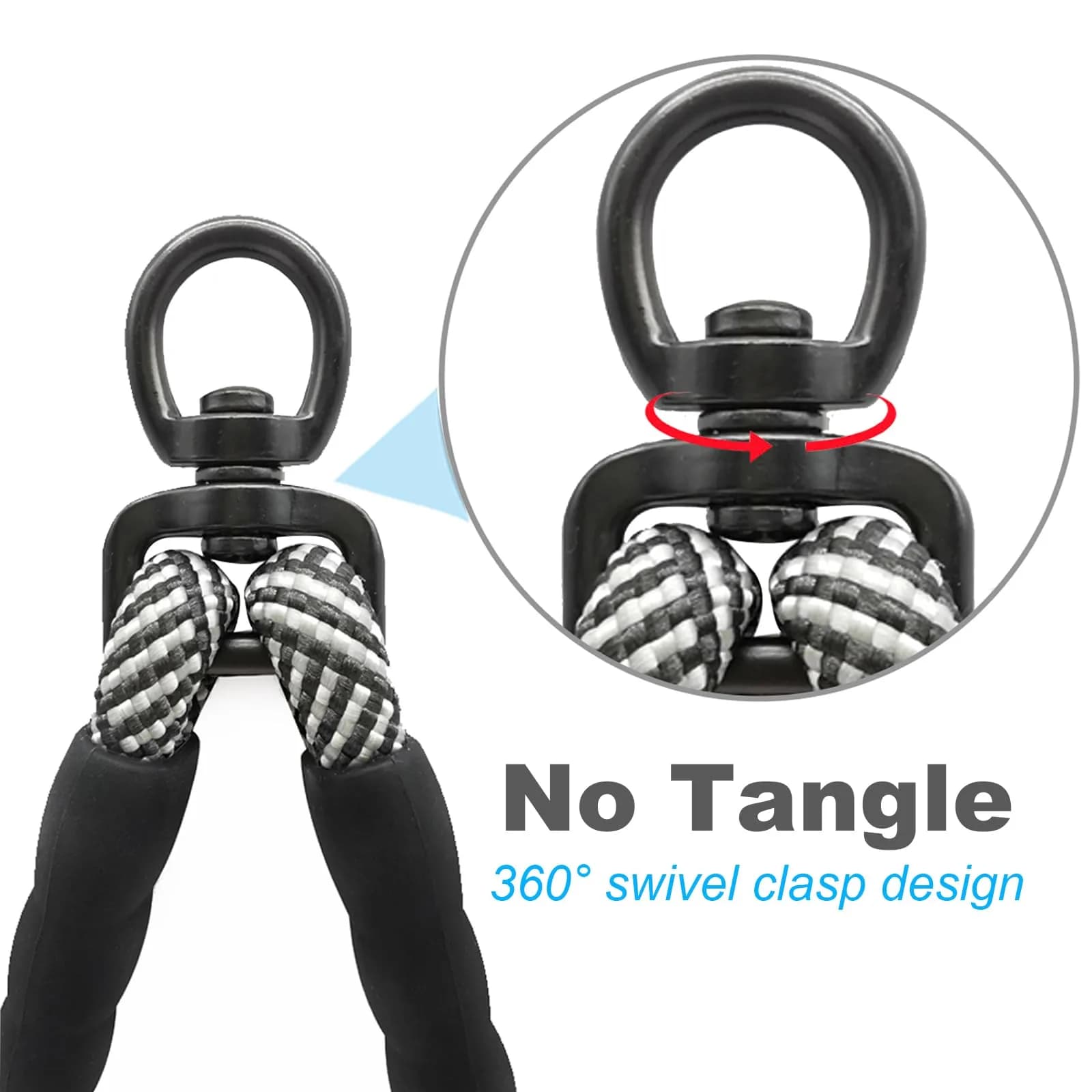 Mycicy Double Dog Leash Coupler 1/3" (0.84cm) x 33" (83.82cm) | Tangle-Free Dual Dog Lead Splitter for Small-Medium Dogs - view 2