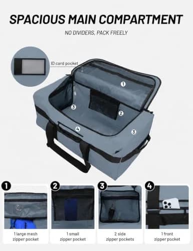 MIER Water Resistant Heavy Duty Duffel Bag 40L | Versatile Sports & Travel Companion thumbnail 3