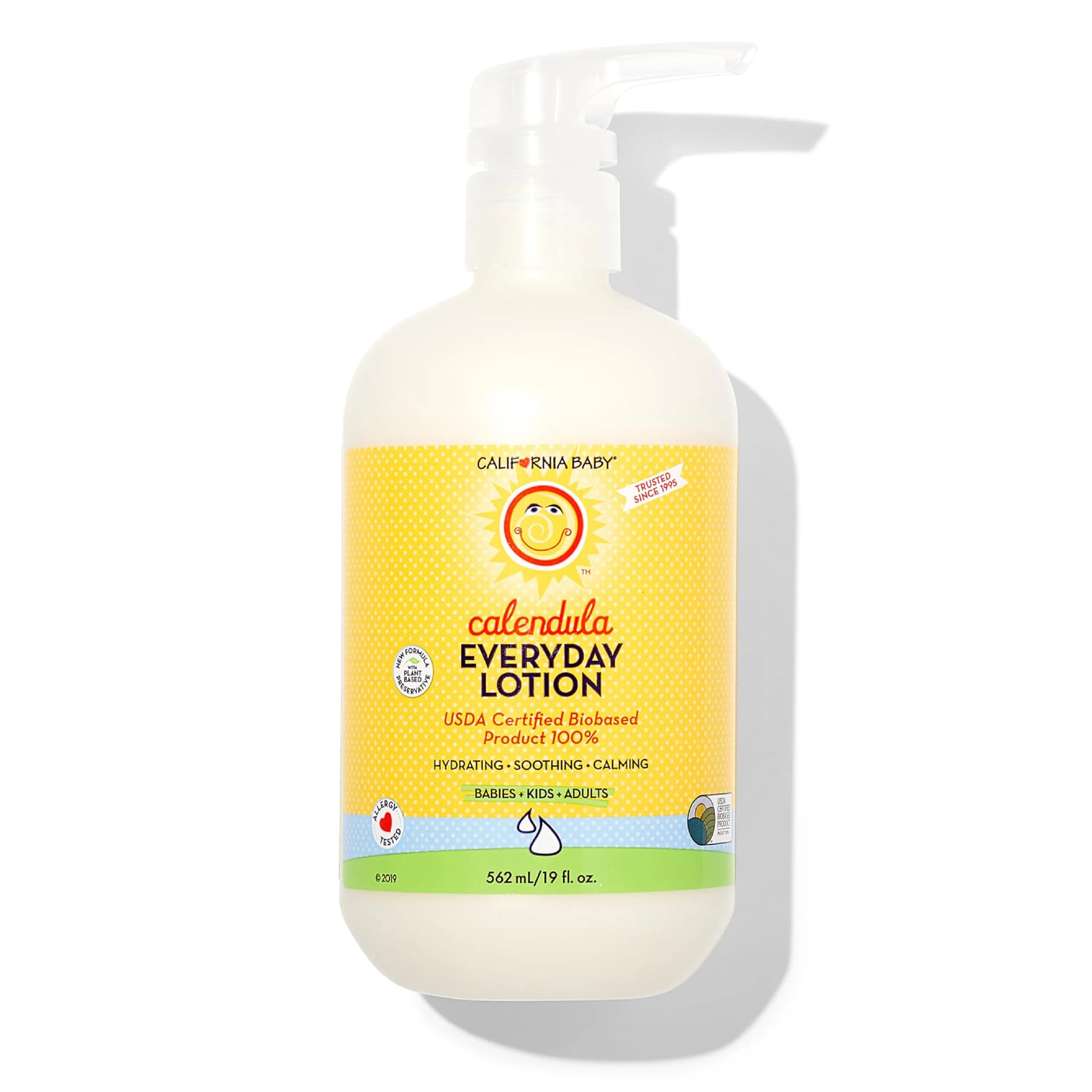 California Baby Calendula Lotion | 19 oz (562 ml) | USDA Certified 100% Plant-Based Moisturizer for Sensitive Skin — 19 Fl Oz