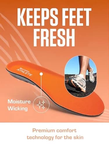 Sof Sole Insoles Men's ATHLETE Performance Full-Length Gel Shoe Insert | Shock Absorption & All-Day Comfort (Men's 11-12.5) thumbnail 5