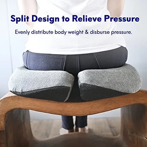 Cushion Lab Patented Pressure Relief Seat Cushion Black | Ergonomically Contoured for Tailbone & Hip Pain Relief thumbnail 4