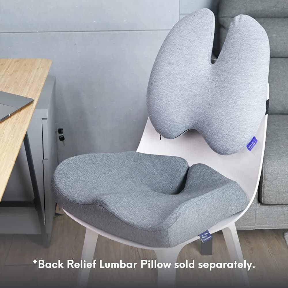 Cushion Lab Patented Pressure Relief Seat Cushion Black | Ergonomically Contoured for Tailbone & Hip Pain Relief - view 7