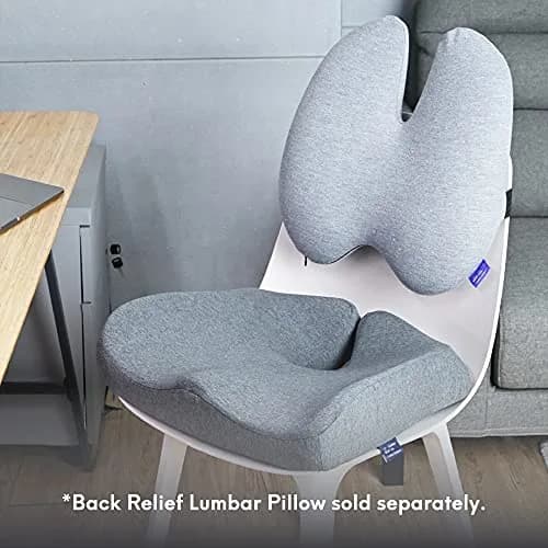 Cushion Lab Patented Pressure Relief Seat Cushion Black | Ergonomically Contoured for Tailbone & Hip Pain Relief thumbnail 7