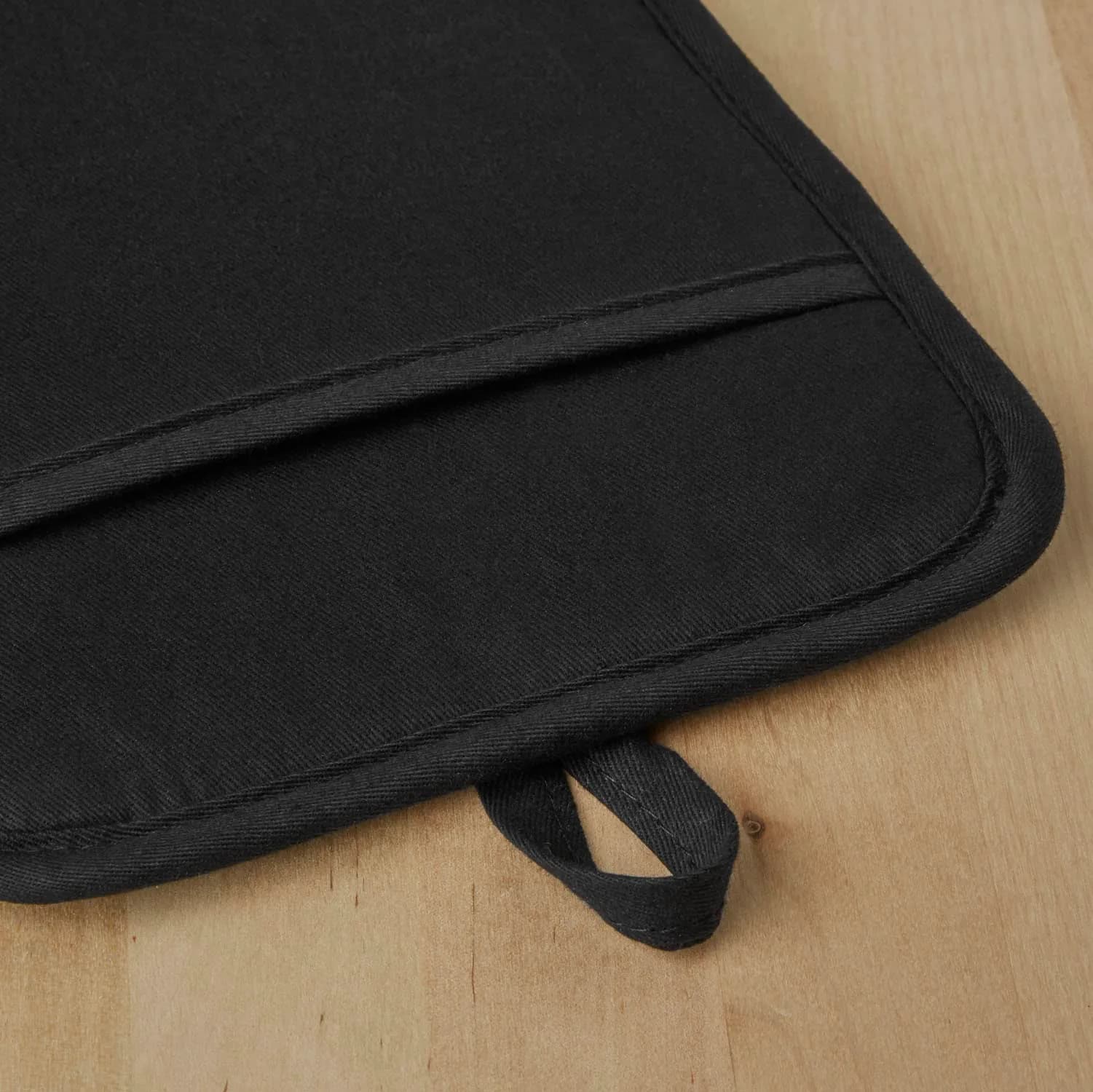 KitchenAid Ribbed Soft Silicone Pot Holder 2-Pack Set, Matte Black, 18cm x 23cm (7"x9") | Heat Resistant Up to 500°F - view 3