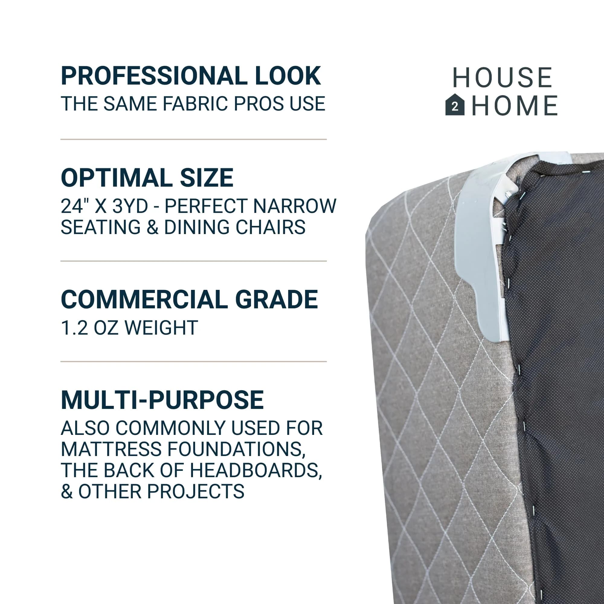 House2Home Cambric Dust Cover Fabric 68.6 cm (24 Inch) x 2.74 m (3 yd) | Professional Upholstery Material - view 3