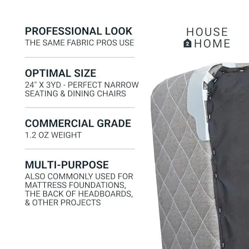 House2Home Cambric Dust Cover Fabric 68.6 cm (24 Inch) x 2.74 m (3 yd) | Professional Upholstery Material thumbnail 3