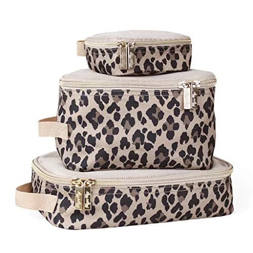 Itzy Ritzy Packing Cubes for Travel, Set of 3 Travel Organizers (Leopard) | Stylish & Space-Efficient thumbnail 1