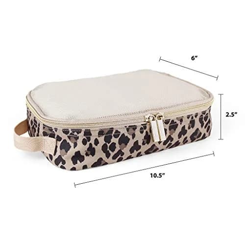 Itzy Ritzy Packing Cubes for Travel, Set of 3 Travel Organizers (Leopard) | Stylish & Space-Efficient thumbnail 4