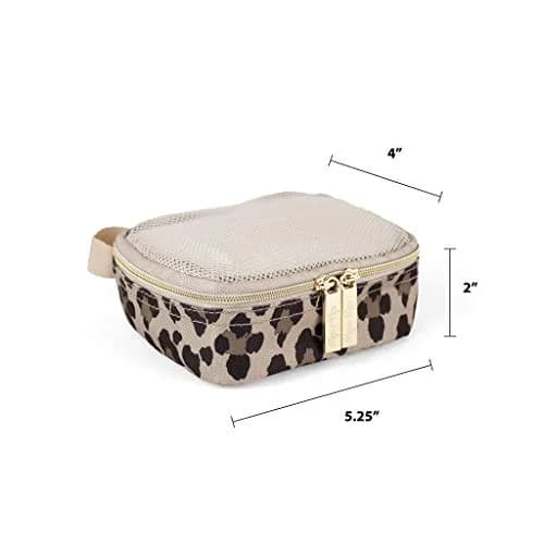 Itzy Ritzy Packing Cubes for Travel, Set of 3 Travel Organizers (Leopard) | Stylish & Space-Efficient thumbnail 3